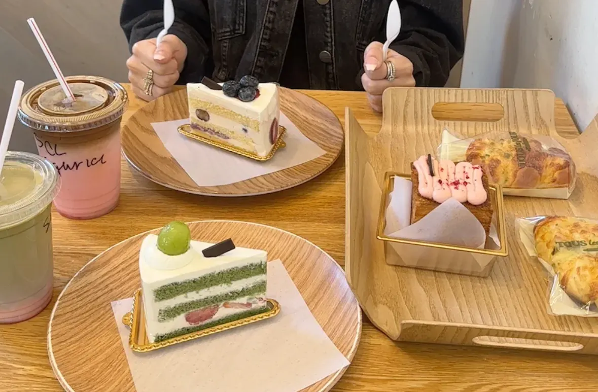 Matcha and dessert table